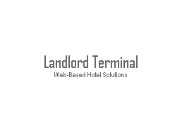 Landlord Terminal